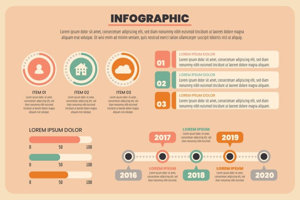 2025年最新【オウンドメディアインフォグラフィック完全ガイド】共有率5倍を実現する制作法 44 infographic with retro colors design 23 2148404891
