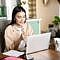 2024年最新【Webマーケティング副業ガイド】月収30万円を実現する実践的戦略 7 smiling asian girl studying home laptop listening webinar taking notes writing down homewo 1258 84186 1